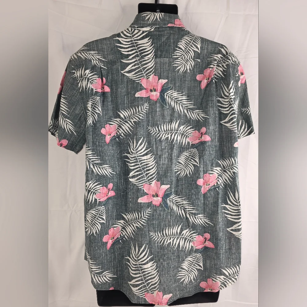 Sonoma Floral Print Button Down Shirt Size Large Modern Fit Flexwear E-2867 - Picture 4 of 8